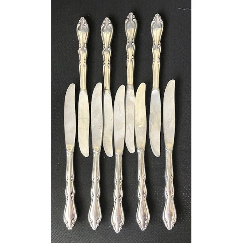 9 Dinner Knifes 1847 Rogers Bros ANNIVERSARY Silverware International Stainless